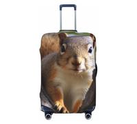 DWVTSLH Squirrel in The Tree Luggage Covers for Suitcase Tsa Approved, Spandex Elastic Suitcase Cover Protector Washable Anti-Scratch Travel Baggage Cover Fit 18-32 Inch Luggage, Black, XL
