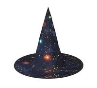 DWVTSLH Star Constellation Map Halloween Witch Hat 2 PCS Witch Costume Accessories Wizard Hats for Halloween Party Supplies