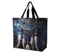 DWVTSLH White Fantasy Dream Catcher Crossbody Bag Women's Fashion Tote Bag Shoulder Tote Bag Versatile Travel Shoulder Bag Fitness Tote Bag for Fitness Trips Out