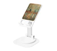 DWVTSLH Women in Ancient Egypt Cell Phone Stand for Desk - 360° Rotation Angle Height Adjustable Desktop Phone Holder Cellphone Cradle, Fully Foldable Mobile Phone Holder for All Smartphones