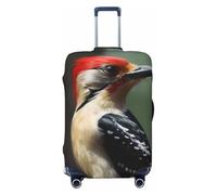 DWVTSLH Woodpecker Luggage Covers for Suitcase Tsa Approved, Spandex Elastic Suitcase Cover Protector Washable Anti-Scratch Travel Baggage Cover Fit 18-32 Inch Luggage, Black, L