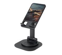 DWVTSLH World War Aircraft Cell Phone Stand for Desk - 360° Rotation Angle Height Adjustable Desktop Phone Holder Cellphone Cradle, Fully Foldable Mobile Phone Holder for All Smartphones