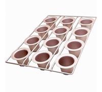 DWWTKL 12-Cavity Popover Pan Non-Stick Yorkshire Muffin Puddings Cake Quiches Cupcake Mold Bakeware for Oven Baking (Champagne Gold)