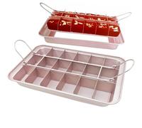 DWWTKL Brownie Pan with Dividers Nonstick Baking Mould Cake Cookies Bread Muffin Lasagna Baking Trays with Removable Bottom