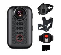dwxnauixl Action Camera WiFi Dog Camera For Pet Owners On Go Equip With Memory Card For Cat Wireless Collar Mini Body Cam, 32GB, combination