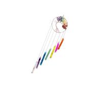 dwxnauixl Crystal Agate Wind Chime Beautiful Multicolor Indoor Decoration for Meditation 7 for Chakra, Strip, 10cm