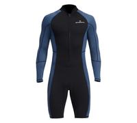 dwxnauixl Durable 5mm Neoprene Men Wetsuit Diving Suit Ensures Warmth Wet Suit Kayaking, Dark Blue, XXL