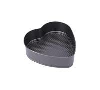 dwxnauixl Heart Cake Tin Non Stick Carbon Steel Bake Evenly At High Temperatures Creating Love Heart Desserts Easy Clean Shaped Baking Tin Shaped Cake, Black, 20 * 6.5CM