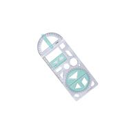 dwxnauixl Multifunctional Geometric Ruler Office Drafting Drawing Template Measuring Tool Mathematics Drawing Template Ruler Is Designed Transparent Color Math, Style B