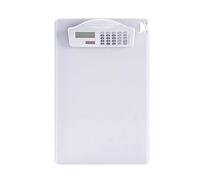 dwxnauixl Practical A4 Clipboard with Calculator and Pen Clip for Doctors Office School Holder Thicker, White