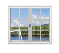 dwxnauixl Screen Window Fly Grid 130x150 Anti Flying Insect Self-adheve Invible Edging mple llation Mosquito Screen, White, 130x150cm