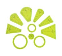 dwxnauixl Set of 10 Dresden Plate Template Stencils for DIY Crafting for for Creative Grids