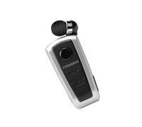 dwxnauixl Sleek In-Ear Bluetooth Headset Headphone Collar Clip Business Earphone, Silver