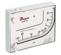 Dwyer Series Mark II 25 Molded Plastic Manometer, Inclined-Vertical Scale, 0 to 3 inH2O Measuring Range, Red Gauge Fluid, 0.826 sp. gr.