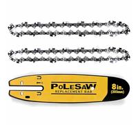 DWZCSB8 Rod Saw Replacement Bar and Chain Combination Guide Rod DWZCSB8 Saw Chains Combo for DEWALT DCPS620B DWO1DT608 (2 Chains+1 Rod)