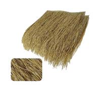 DWZL Artificial Thatch, Simulation Thatch Tile Flame Retardant Roof Tile PE PVC Simulation Thatch Roll Plastic Straw Gazebo Thatch Roof Decoration Garden Sunshade(Size:60pcs)