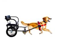 DWZL Dog Pulling Cart With Seat Detachable Trailer For 10-60 Kg (22-132 Lb) Dogs With Traction Strap 220lb Capacity 14" All-Terrain Tires + Foot Brake(Size:Dog Weight 40-60kg)