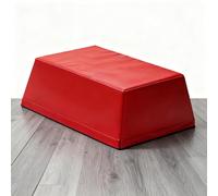 DWZL Kids Trapezoid Jump Box 3/4-in-1, Choose from 4 Base Sizes, Uniform 22cm Stackable Layers with Non-Slip EPE Foam for Home & Outdoor Fitness(Size:Red)