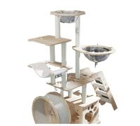 DWZXL Cat Treadmill Cat Climbing Frame Solid Wood Cat Bed Cat Tree All Solid Wood Cat Frame Cat Tower Space Capsule Sisal Large Frame Cat Running Wheel(8)
