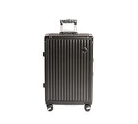 DWZXL Suitcases 24-inch Universal Aluminum Frame Trolley Case Large Capacity Customs Lock Suitcase Silent Universal Wheel Suitcase(Black)