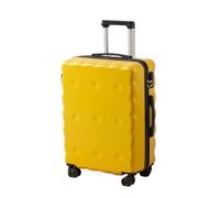 DWZXL Suitcases Multifunctional Luggage Trolley Case Double-Layer Explosion-Proof, Strong and Durable Silent Password Box Suitcase(Yellow,28in)