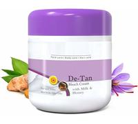 DX De-Tan Bleach Cream for face and Body with Milk & Honey for Skin Smoothening, Tightens Pores, Removes Sun Tan, Brightens Dark Spots, for Glowing and Beautiful Skin, for Men and Women 450g+