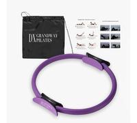 DX Grandway Premium Pilates Ring Fitness Circle - Lightweight Durable Foam Padded Handles, Flexible Resistance Exercise Equipment for Toning Arms, Thighs, Legs & Core