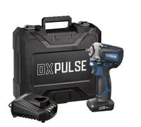 DX Pulse 12V Brushless Impact Wrench Kit, 3/8 Inch Square Drive, 1 x 5.0Ah Battery, Fast Charger, 3-Speed Gearbox, LED Light, Compact Cordless Wrench, Case
