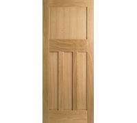DX Solid Core FD30 Internal Door - DX 30's Style 2032 x 813mm Oak