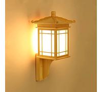 DX26TS 20x45cm Wood Lamp with Wall Mount for Japanese-Style Wooden House Decor, Vintage for Restaurant & B&B Lofts