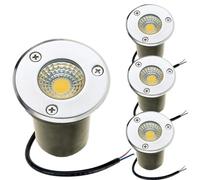 DX26TS 4pcs Buried - Outdoor Led Spot COB Underground Light IP65 Waterproof Recessed In-Ground for Garden, Yard, Driveway, Deck, Pathway Round Landscape Lamp