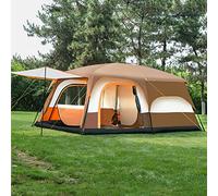 DX26TS Camping Waterproof Person, Family Cabin 2 Rooms, Portable Instant Tents with Removable Rainfly, Automatic Tent for Campin