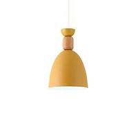DX26TS Color Lamp Shade Style Pendant Wooden Handle Small Chandeliers E27 Base Dome Hanging Ceiling Light Fixture Compatible with Dining Room Bar Clubs & Restaurants,Led Chande