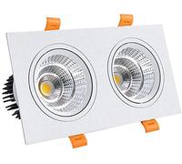 DX26TS Double Head Downlights Super Bright Recessed Square COB Concealed Panel Wash Wall 18W/25W/30W Spot Light LED Decoration Ceiling Grille Lamp Cutout * 260MM