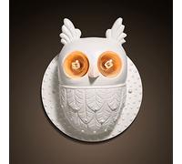DX26TS European White Antler Owl Mirror Front Contract Kid's Bedroom Lamp Cartoon Animal Corridor Wall Lighting fixtures