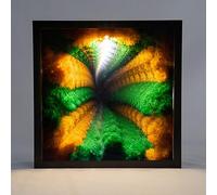 DX26TS Infinity Mirror LED Night Light Decorative 3D Sensory Lamp Home, Desk, Living Room, Party Décor - Unique Tunnel for Relaxation and Ambiance