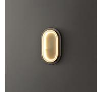 DX26TS LED Dimmable Brass 12W Warm/Natural/White Light, Decorative Wall Lamp for Living Room Bedroom Hallway, Black