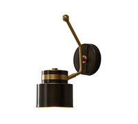 DX26TS LED Light Indoor 7W 3 Color Temperature Adjustable Brass Lamp, Rotatable Decorative Wall in Black for Living Room Bedroom Hallway Corridor Stairs Hall