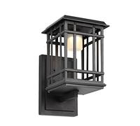 DX26TS Light Outdoor Solar LED Lamp Black Antique Antirust Die-cast Aluminum Housing Exterior Porch Courtyard Garden Wall Mounted Lighting Fixture E
