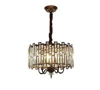 DX26TS Lighting Round Luxury Hanging Ceiling Light, Crystal Chandelier Romantic LED Pendant Light Compatible with Dining Room,Living Room,Kitchen Island,Bedroom