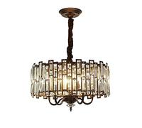 DX26TS Lighting Round Luxury Hanging Ceiling Light, Crystal Chandelier Romantic LED Pendant Light Compatible with Dining Room,Living Room,Kitchen Island,Bedroom