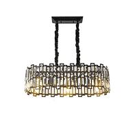 DX26TS Lighting Round Luxury Hanging Ceiling Light, Crystal Chandelier Romantic LED Pendant Light Compatible with Dining Room,Living Room,Kitchen Island,Bedroom