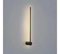 DX26TS Linear Wall Black LED Lamp Slim Stick Mount Lighting for Hallway Corridor Living Room, Metal Long Strip Desgin 47.5" Warm Light