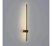 DX26TS Linear Wall Black LED Lamp Slim Stick Mount Lighting for Hallway Corridor Living Room, Metal Long Strip Desgin 47.5" Warm Light