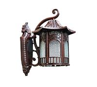DX26TS Mounted Light Vintage Outdoor Lamps E27 Lighting Retro Waterproof Sconces Aluminum Alloy Glass Garden Lawn Lanterns Balcony Community Courtyard Exterior Wall Lights