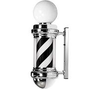 DX26TS Outdoor Wall Lamp Flashing Lights LED Light Red Hair Salon Logo Hairdressing Sign Rotating Illuminated Stripes Barber Shop Pole