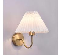 DX26TS Pleated Fabric Lamp Nordic Elegant Single Head Wall Mount Light for Indoor Bedside Bedroom Living Room