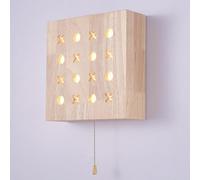 DX26TS Square Wooden Bedroom Light with Pull Style for Living Room and Hallway - LED