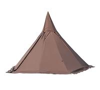 DX26TS Tipi Hot Outdoor Tents Teepee with Stove Hole Waterproof Family Pyramid Tent Camping Backpacking Hiking Mountaineering Heated Shelter (Green 310, Brown