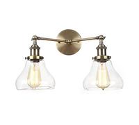 DX26TS Vanity Light Fixtures, Adjustable Wall Lamps Bathroom Mirror Lighting, Clear Glass Shade Sconces Compatible with Bedroom,B,Wall
